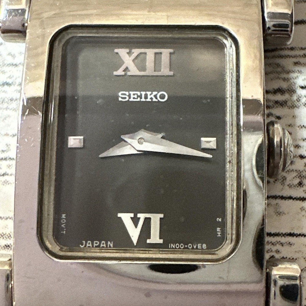 SEIKO Women's Stainless Quartz Watch Mesh Bracelet 1N00-OMCO R2 Vintage Untested